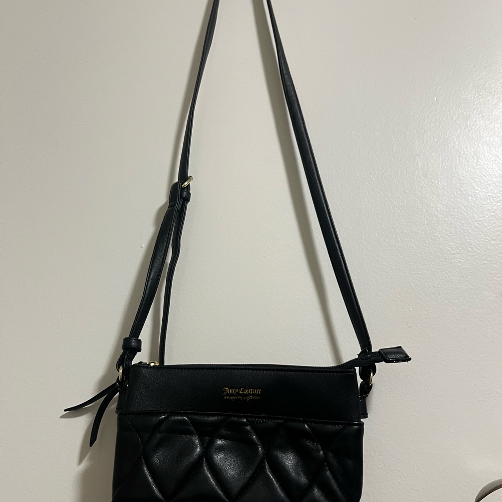 Juicy Couture Black Quilted Crossbody Bag